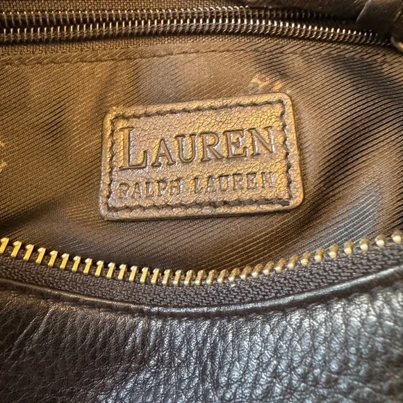 Ralph Lauren Black Leather Shoulder Bag - Picture 2 of 3